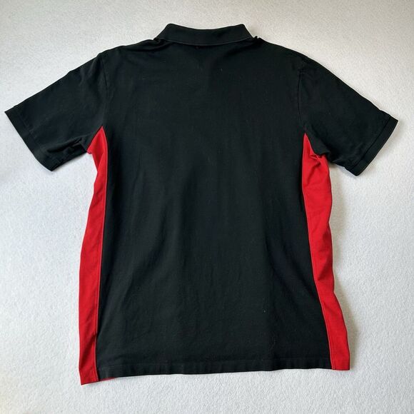 Polo Golf Polo Shirt Men's XL Black Red Pony Pima Cotton Vintage Zipper Collar - Picture 4 of 6